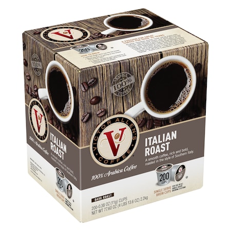 Victor Allen Victor Allen's Coffee Italian Roast, Dark Roast, 200 count, Single Serve Coffee Pods for Keurig K-Cup Brewers, PK200 FG016338
